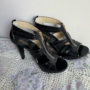 Black Michael Kors open-toe heels